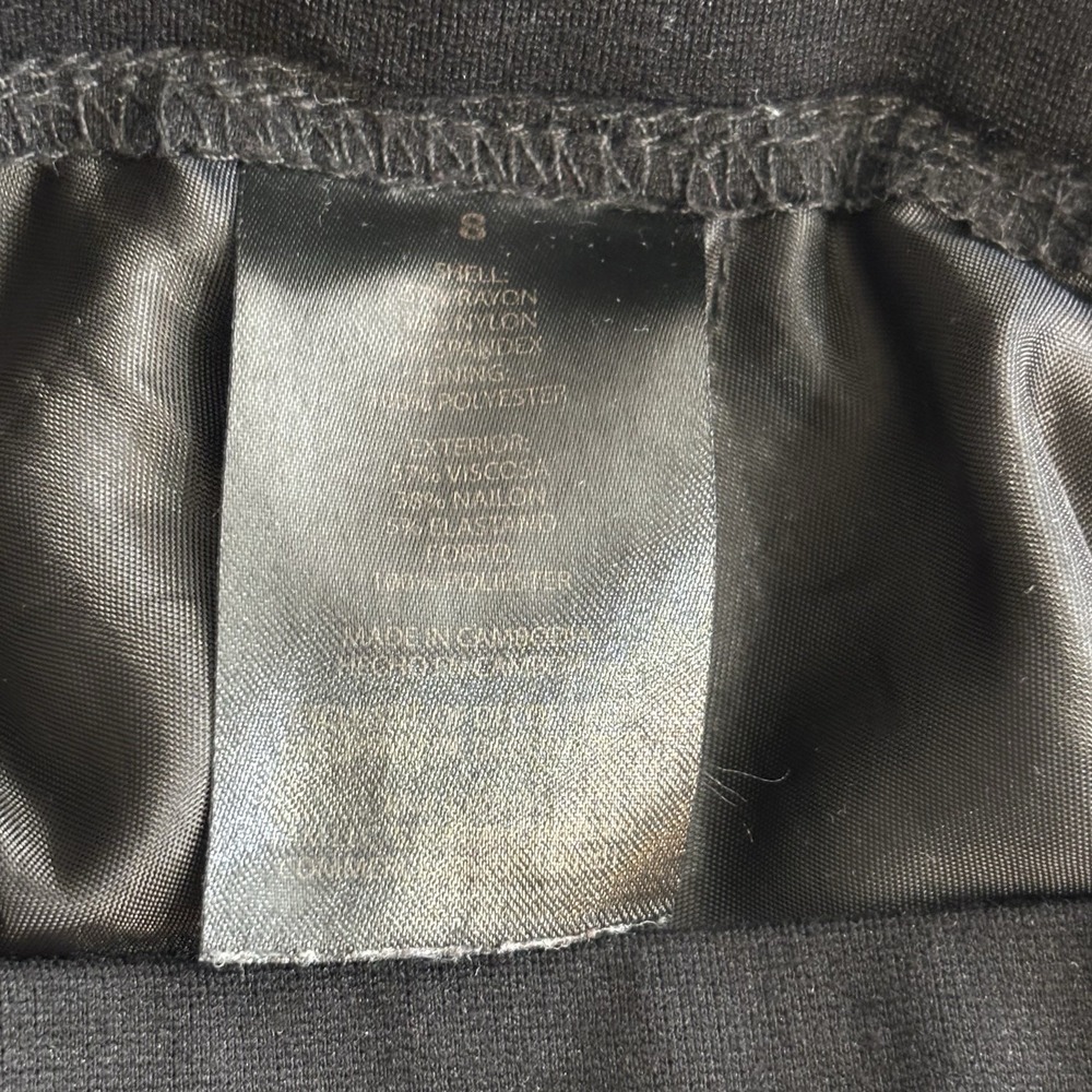 Banana Republic Women's Dress Pants Ankle Size 8 Black Flat Front - Picture 5 of 10